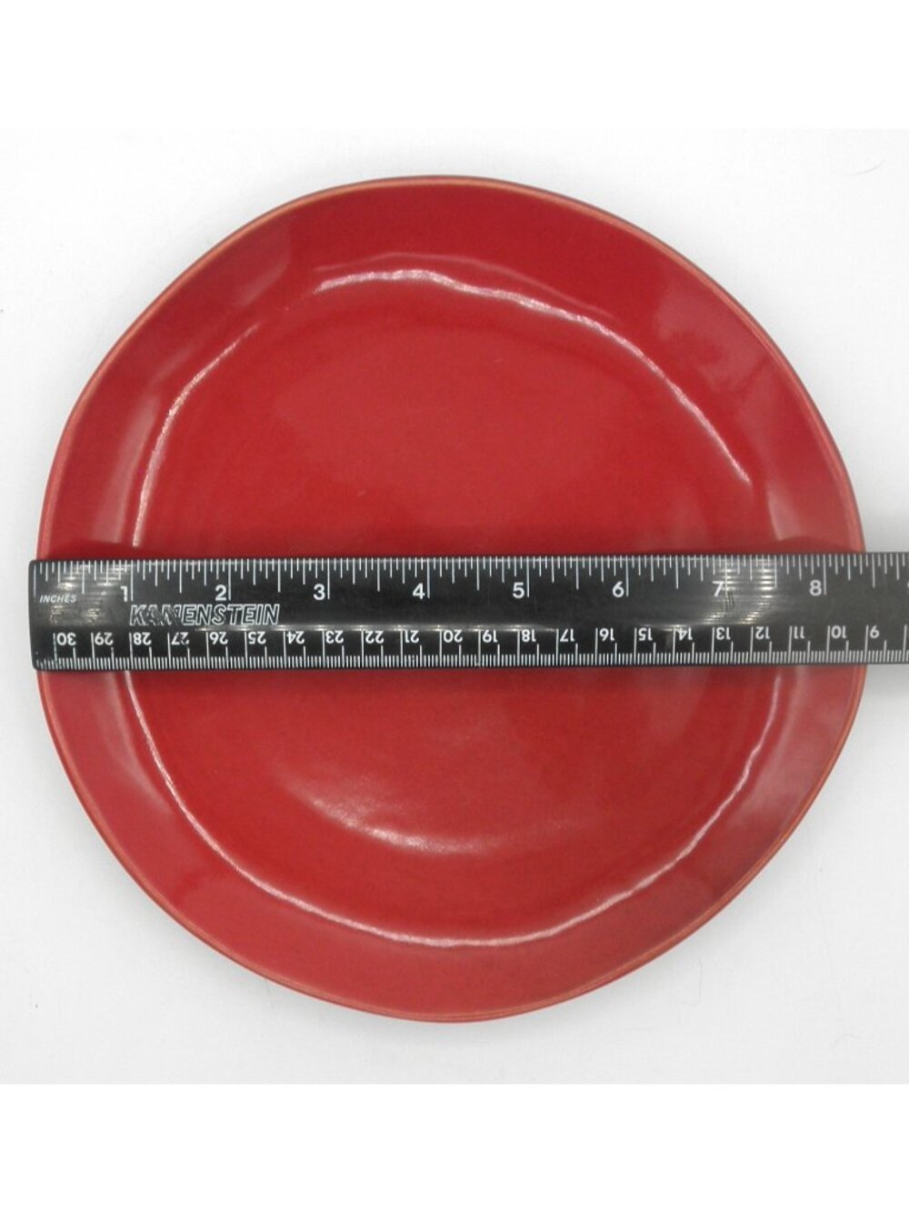 Waechtersbach FreeStyle 8.5 In. Red Salad Plates Freeform Organic Edge Set of 4 - Picture 4 of 6